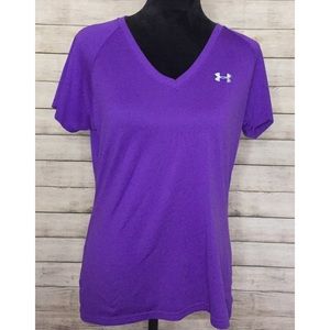 Under Armour Purple Heat Gear Semi Fitted T-shirt